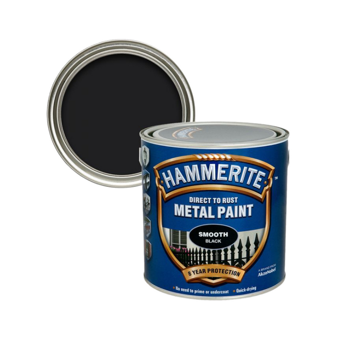 Hammerite Metal Paint Smooth Black 2.5L