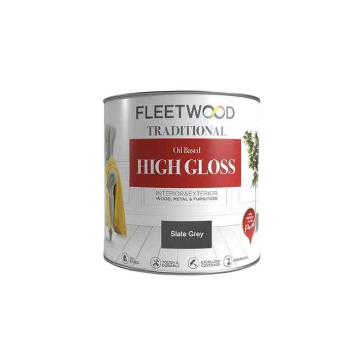 Fleetwood Traditional Oil-based High Gloss Slate Grey 750mL