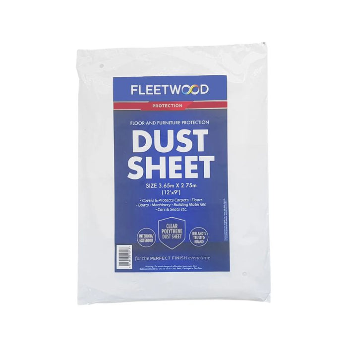 Fleetwood Plastic Ridgeway Dust Sheet 12ft x 9ft