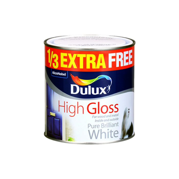 Dulux Water-based High Gloss Stay White 750mL + 33% Free
