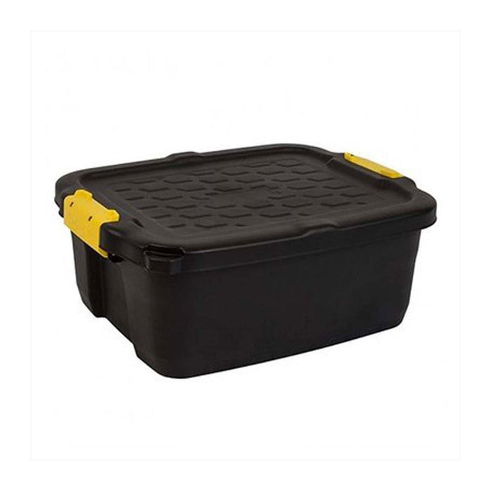 Black Heavy Duty Storage Box With Lid 24L