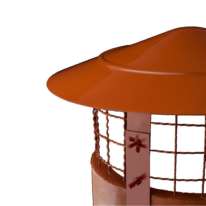 Anti Bird / Anti Rain Chimney Cowl 8‚Ä≥-9‚Ä≥ Terracotta