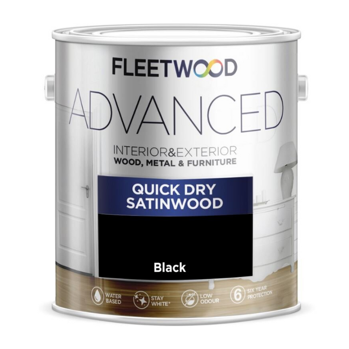 Fleetwood Advanced Quick Dry Satinwood Designer Black 750mL