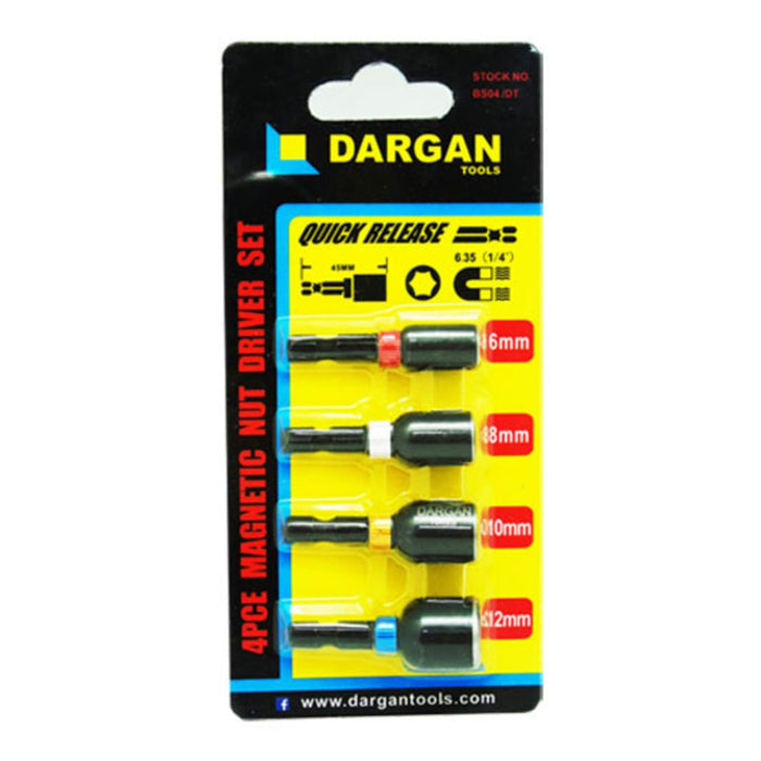 Dargan Magnetic Nut Driver 4pce Bit Set