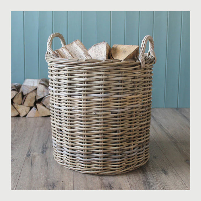 Kubu Round Log Basket Medium
