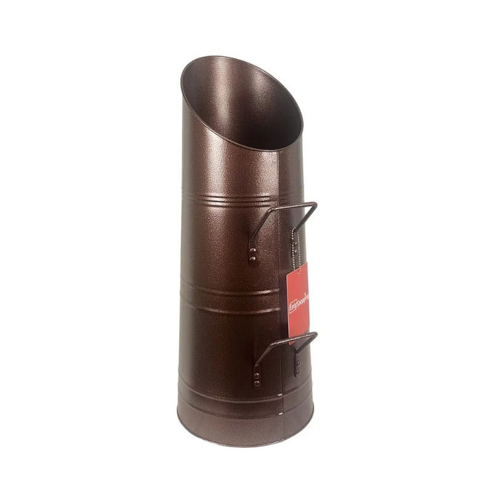 Moy Fireside Coal Hod Tall Copper & Silver
