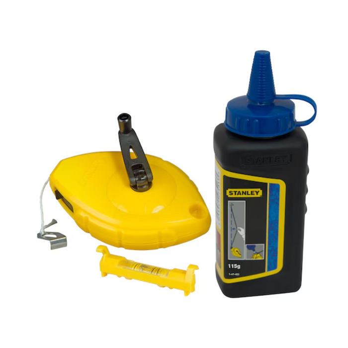 Stanley 30m Chalk Line Reel With Chalk and Level