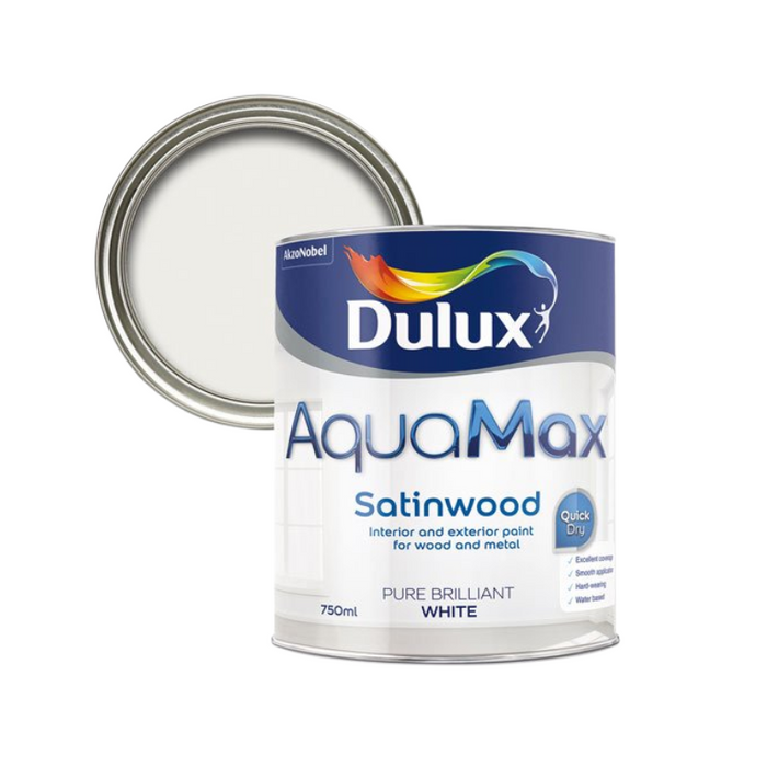 Dulux AquaMax Satinwood Pure Brilliant White