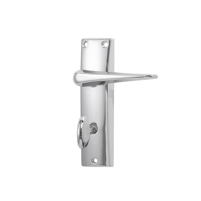 Basta Glencar On Plate Bathroom Door Handle Chrome