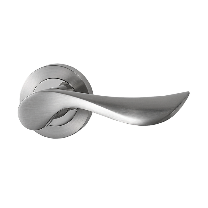 Basta Eden On Rose Door Handle Satin Nickel