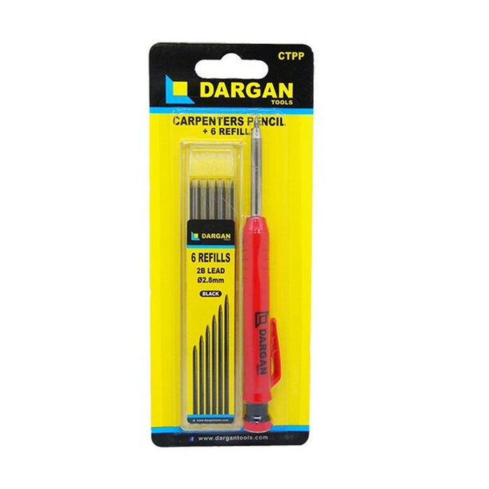 Dargan Plastic Carpenter's Pencil + 6 Refills
