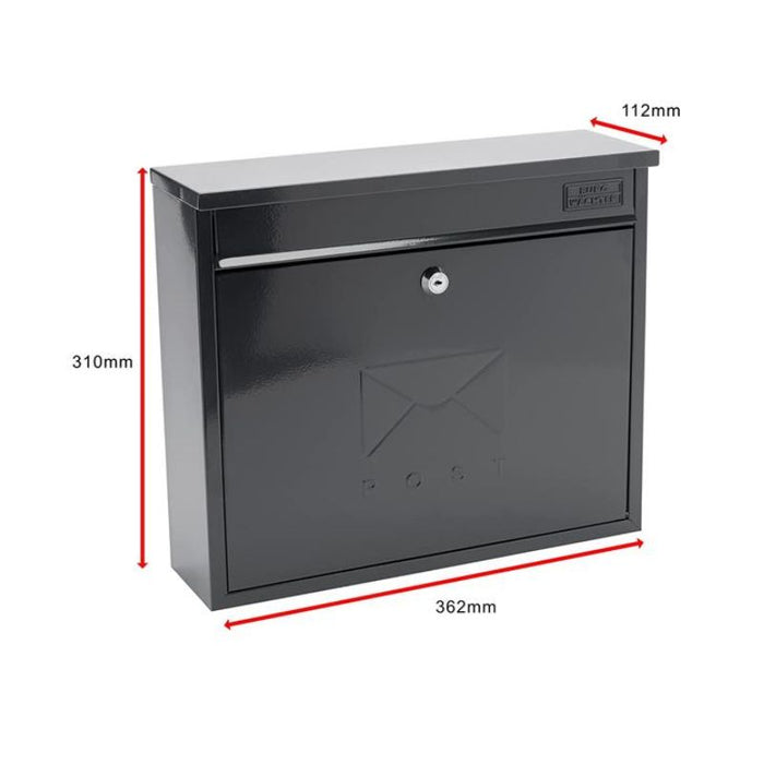 Elegance Post Box Black