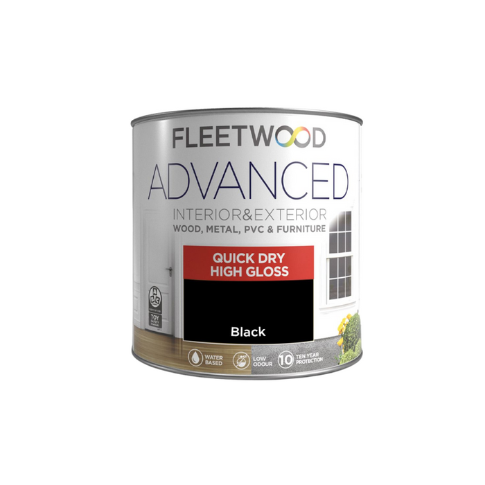 Fleetwood Advanced Quick Dry High Gloss Black 750mL