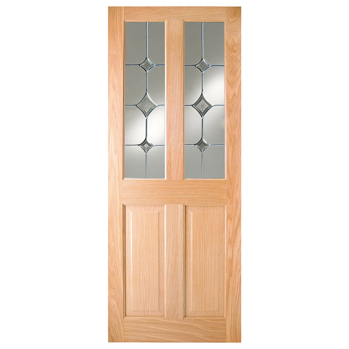Addison Pre-Finished Oak Door Gatsby Glass 4 Panel 78X30