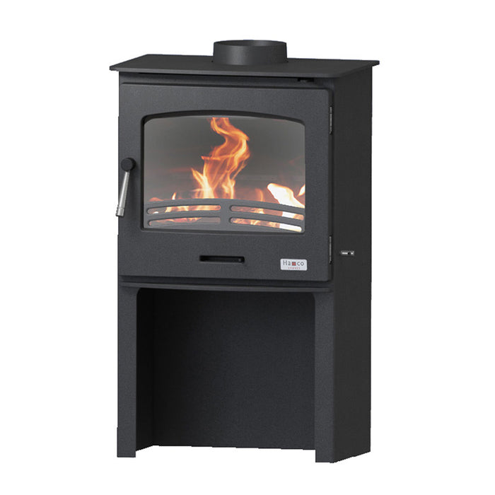 Hamco Oslo Eco 5 Panoramic Stove With Log Storage 4.9kW