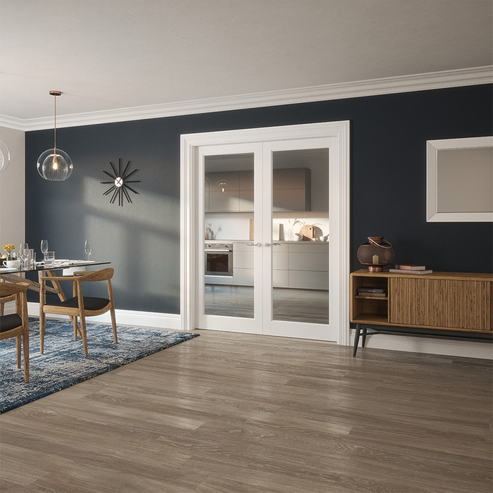 Kenmore White Primed Clear Glazed Door 80X32