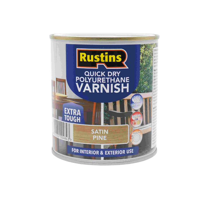 Rustins Quick Dry Polyurethane Satin Varnish 500mL