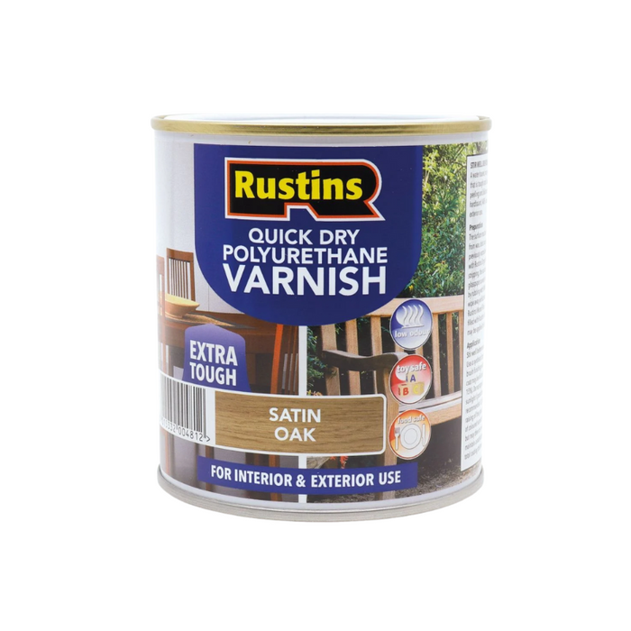 Rustins Quick Dry Polyurethane Satin Varnish 500mL