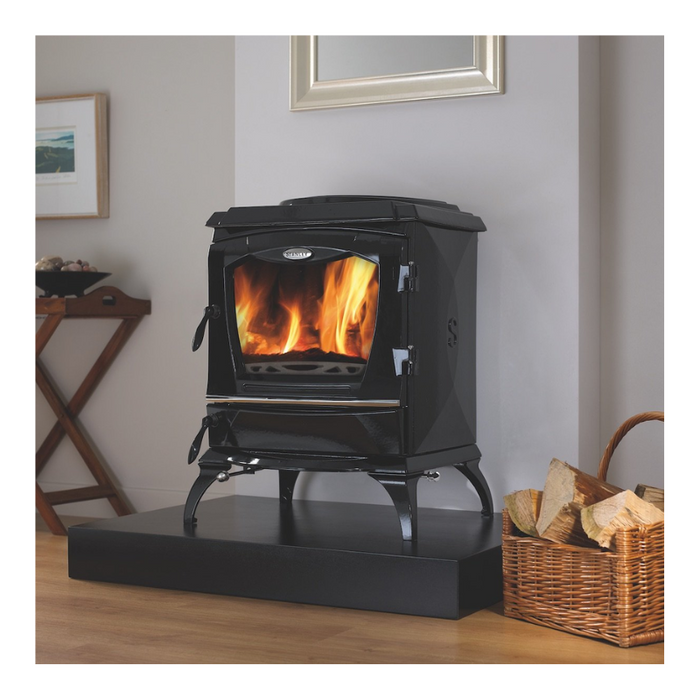Stanley Reginald Eco Central Heating Stove Enamel Black