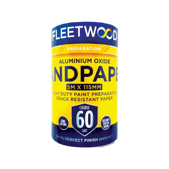 Fleetwood Aluminium Oxide Sandpaper 60Grit 5m x 115mm
