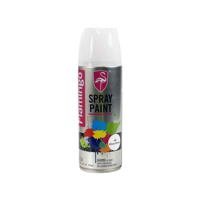 Flamingo Spray Paint Matt White 500mL