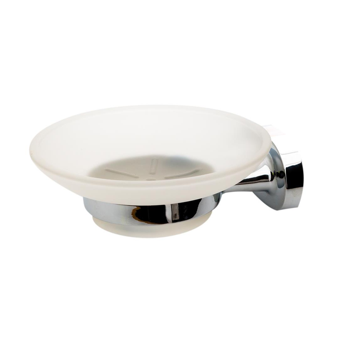 Tema Sofia Frosted Glass Soap Dish Chrome