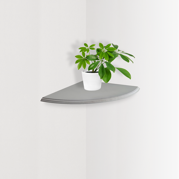 Tema Corner Shelf 400x400x15mm Grey