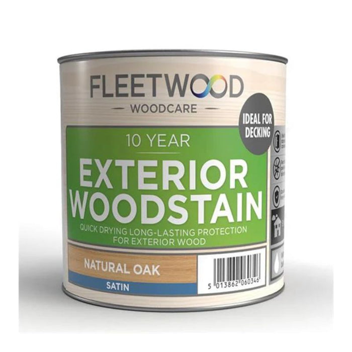 Fleetwood 10 Year Woodstain Natural Oak 1L