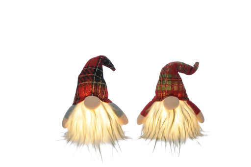 17Cm Battery Operated Lit Tartan Gonks 2pk - General Hardware Supplies Homevalue