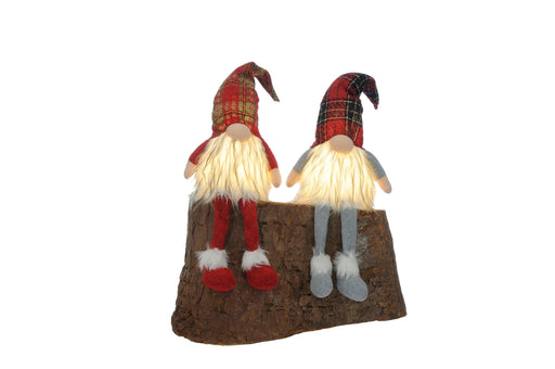 53Cm Battery Operated Lit Dangly Legs Tartan Gonks 2pk - General Hardware Supplies Homevalue