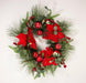 55cm Red Poinsettia Christmas Wreath - General Hardware Supplies Homevalue