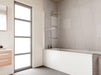 6mm Curved Rotating Bathscreen With Towel Rail Silver - General Hardware Supplies Homevalue
