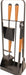 Contemporary Companion Set Black & Tan PU Leather - General Hardware Supplies Homevalue