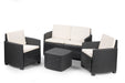 Etna 4 Piece Rattan Set Anthracite - General Hardware Supplies Homevalue