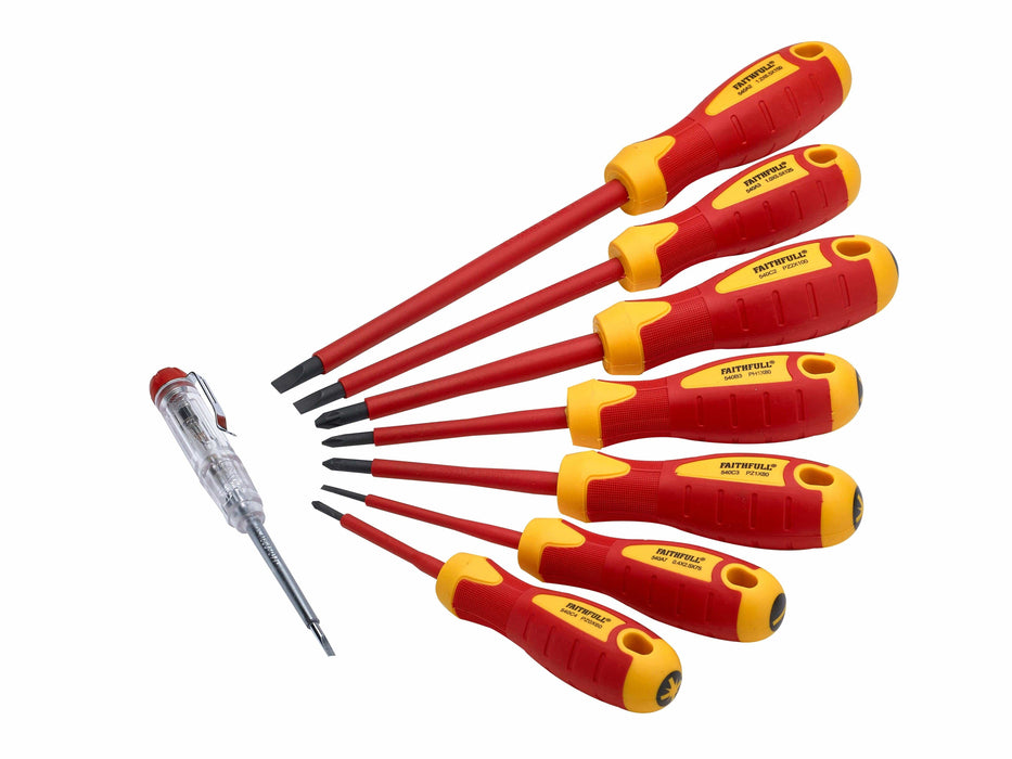 Faithful 8 Piece VDE Screwdriver Set - General Hardware Supplies Homevalue