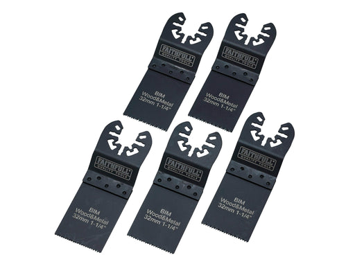 Faithfull 5 Flush Cut Multi-Tool Blades - General Hardware Supplies Homevalue