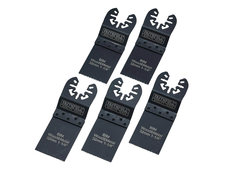 Faithfull 5 Flush Cut Multi-Tool Blades - General Hardware Supplies Homevalue
