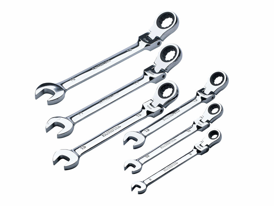 Faithfull 6 Piece Ratchet Spanner Set - General Hardware Supplies Homevalue