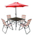 Garden Collection Four Seater Stripe Set - General Hardware Supplies Homevalue