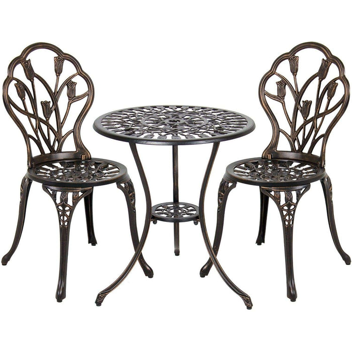Garden Collection Victorian Style Bronze Bistro Set - General Hardware Supplies Homevalue