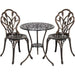 Garden Collection Victorian Style Bronze Bistro Set - General Hardware Supplies Homevalue