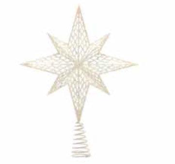 Glitter Star Tree Topper - General Hardware Supplies Homevalue