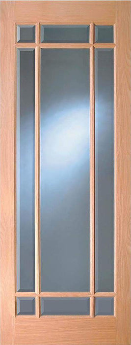 Indoors Merville Oak Bevel Glazed Door Pre-Fin 78X30 - General Hardware Supplies Homevalue