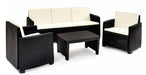 Lipari 4 Piece Rattan Set Anthracite - General Hardware Supplies Homevalue