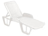 Rattan Effect Sun Lounger White - General Hardware Supplies Homevalue