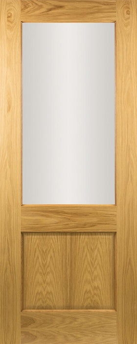 Seadec-Oak-Oak-Albany-Clear-2-Panel-Door - General Hardware Supplies Homevalue