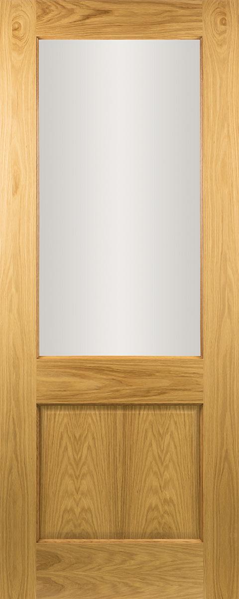 Seadec-Oak-Oak-Albany-Clear-2-Panel-Door - General Hardware Supplies Homevalue