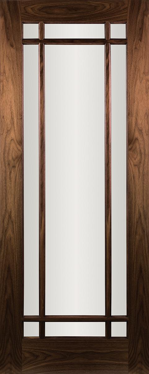 Seadec-Walnut-Walnut-Arizona-Clear-9-Panel-Door - General Hardware Supplies Homevalue