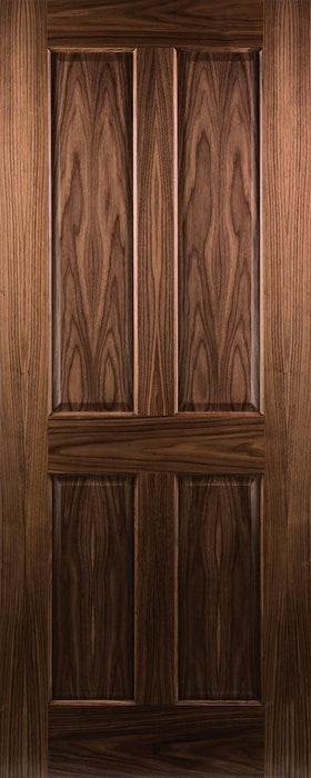 Seadec-Walnut-Walnut-Kingscourt-4-Panel-Door - General Hardware Supplies Homevalue