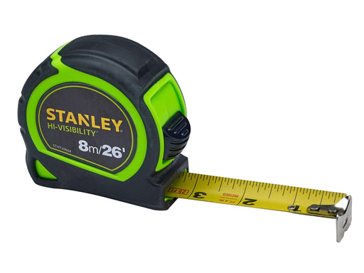 Stanley 8m (26ft) Hi-Vis Tape - General Hardware Supplies Homevalue